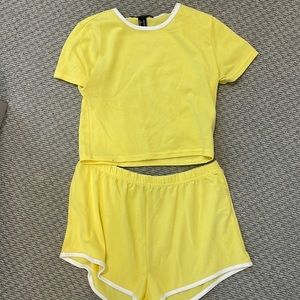 Forever 21 Yellow and White Set